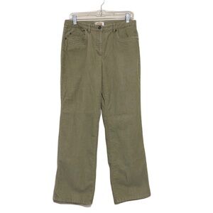 Talbots Petites Corduroy Stretch Pants High Waist Bootcut Leg Tan Size 10 P